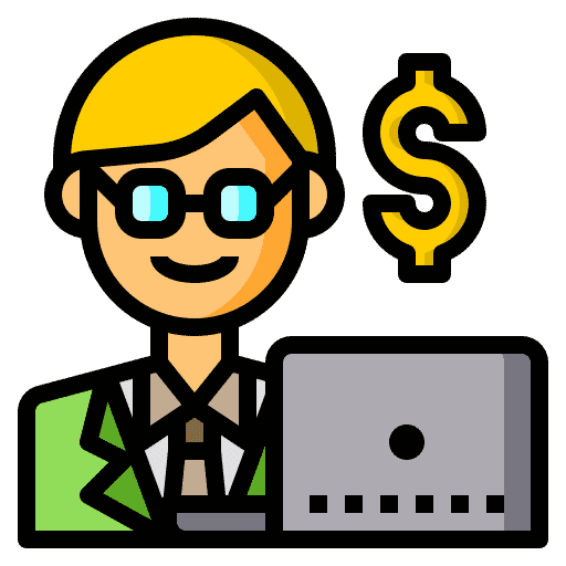 Icon of an accountant smiling