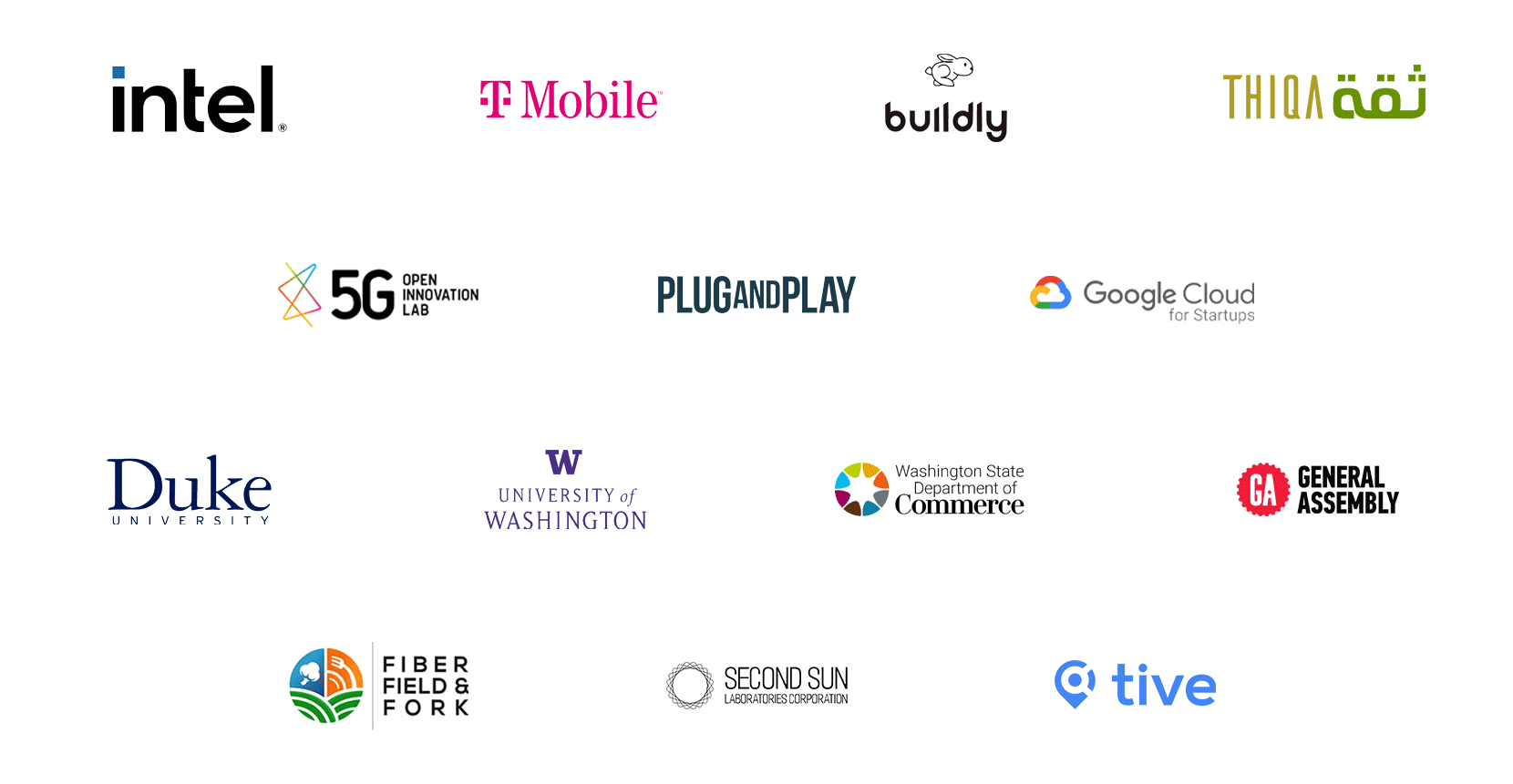 Wall of partner logos