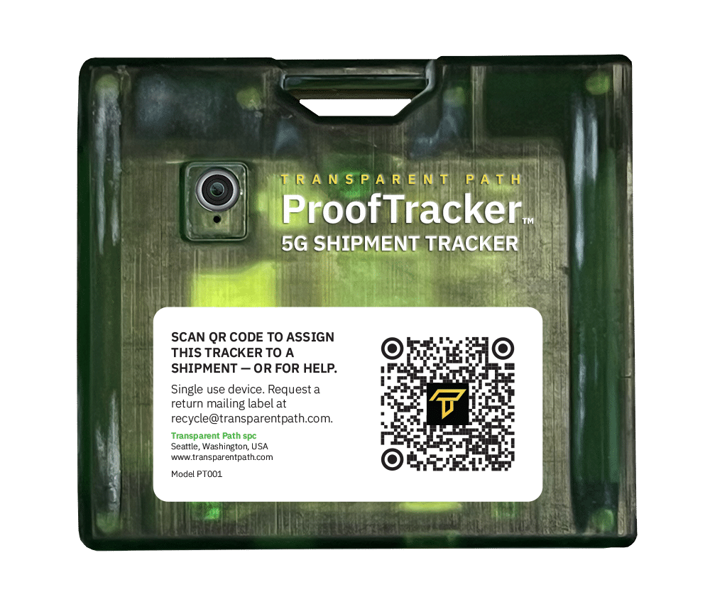 Photo of Transparent Path's breakthrough tracking device "ProofTracker"